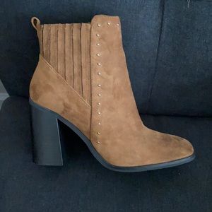 Tan swade ankle boots